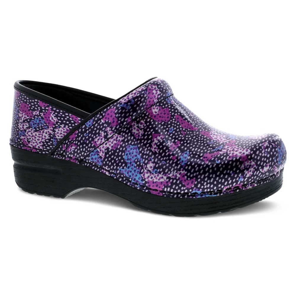 NWOB Dansko Professional Clog Dotty Abstract Patent